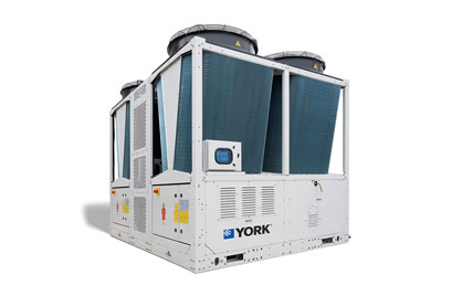 A YORK HVAC machine on a white background